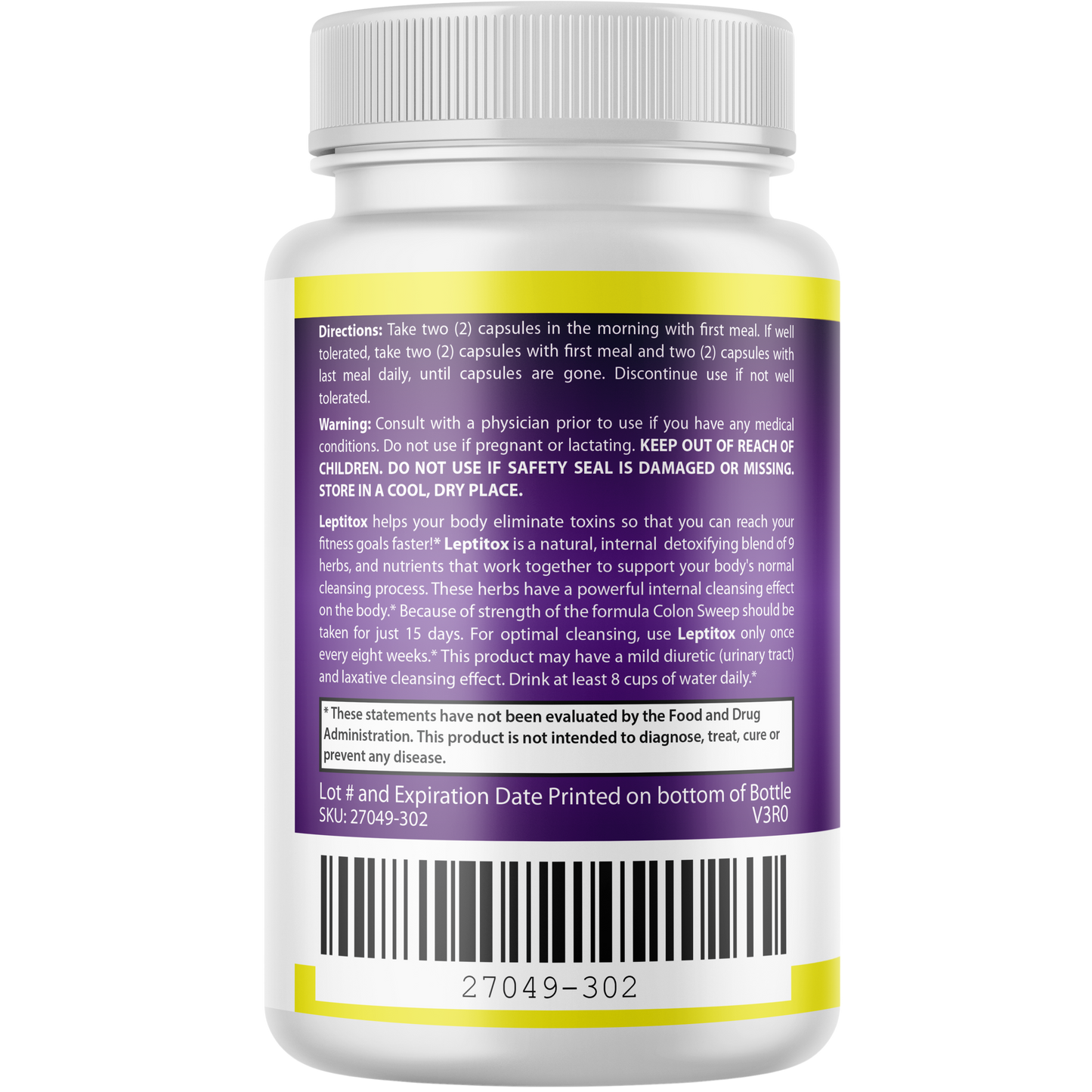 Leptitox Detox Formula Weight Loss Support Supplement 60 Capsules