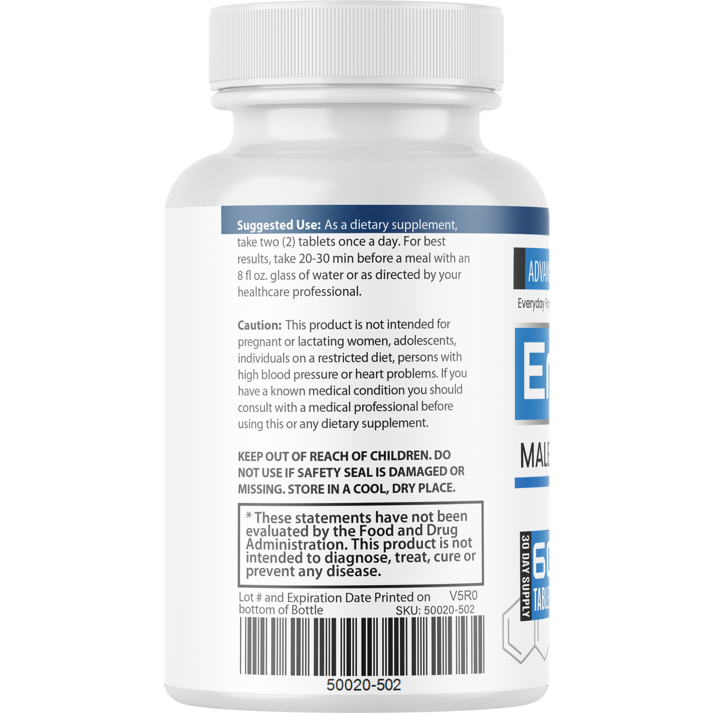 Erecton Advanced Formula for Male Performance Support 60 Capsules