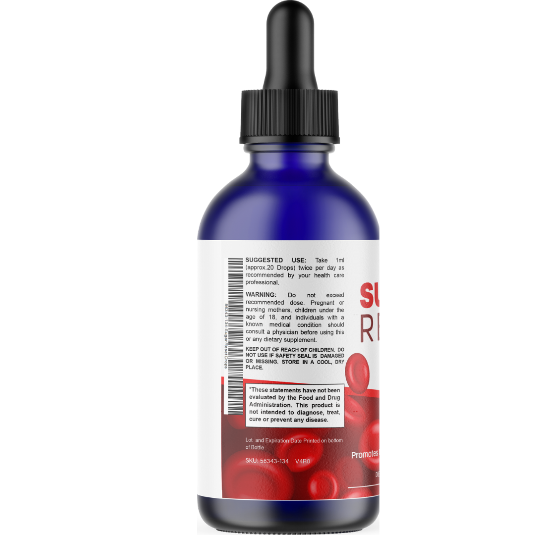 Sugar Reset Liquid Drops (2 Pack) – Daily Metabolic Support Formula – L-Arginine, L-Glutamine & L-Tryptophan – Natural Lemon Flavor