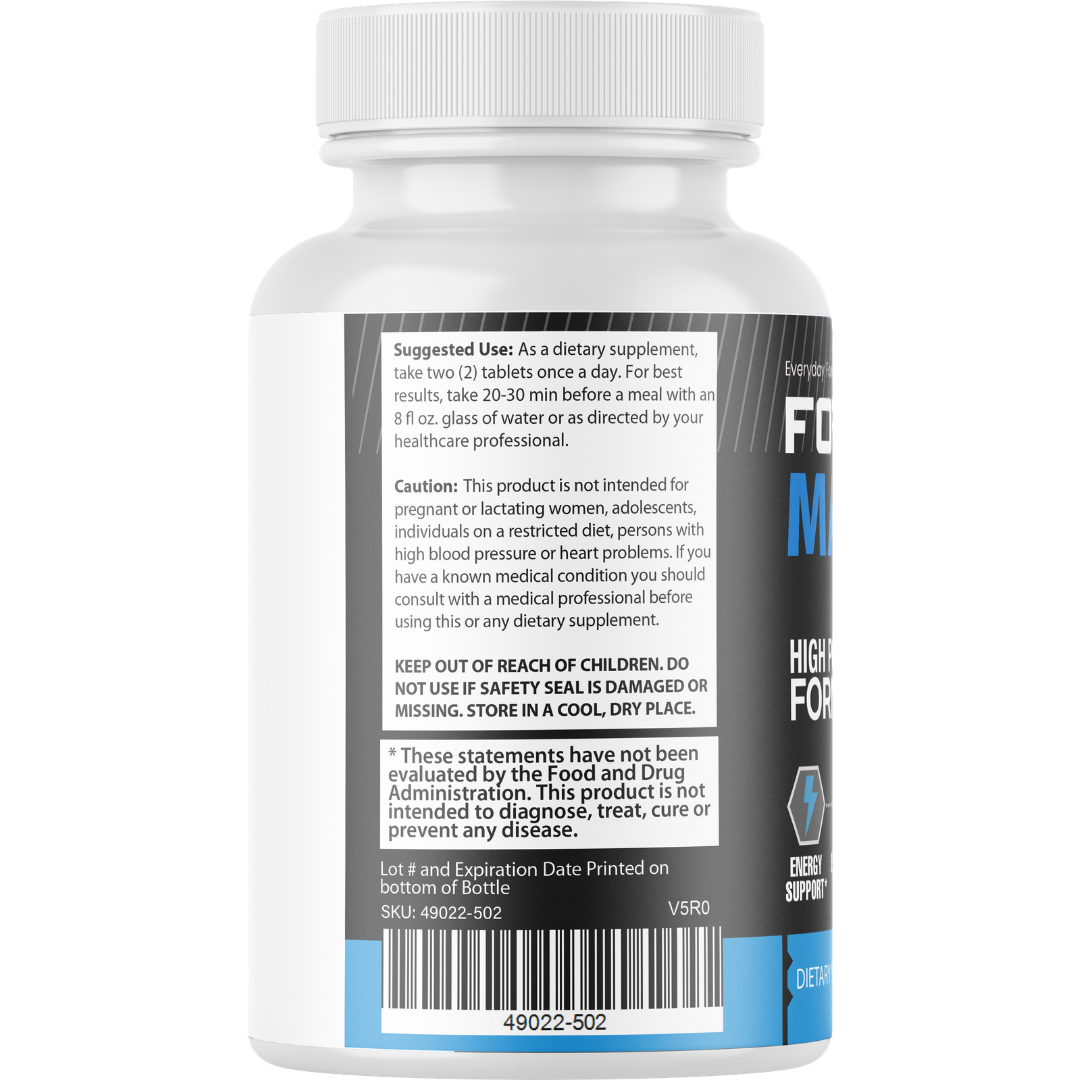 Fortivir Max High Potency Formula For Male Endurance Support 60 Tablets