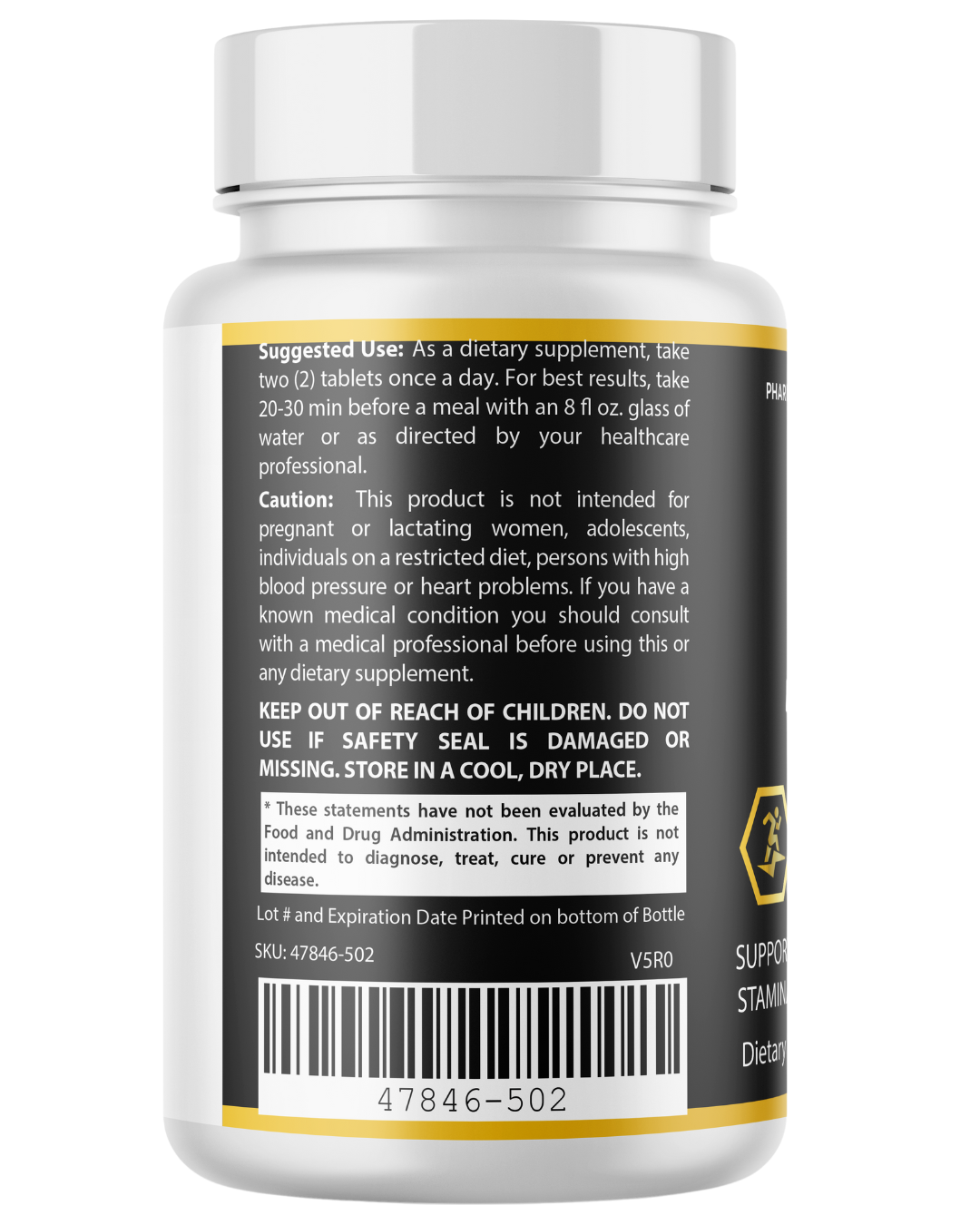 Alpha Grow Male Performance Advanced Formula, Energy Support 60 Tablets