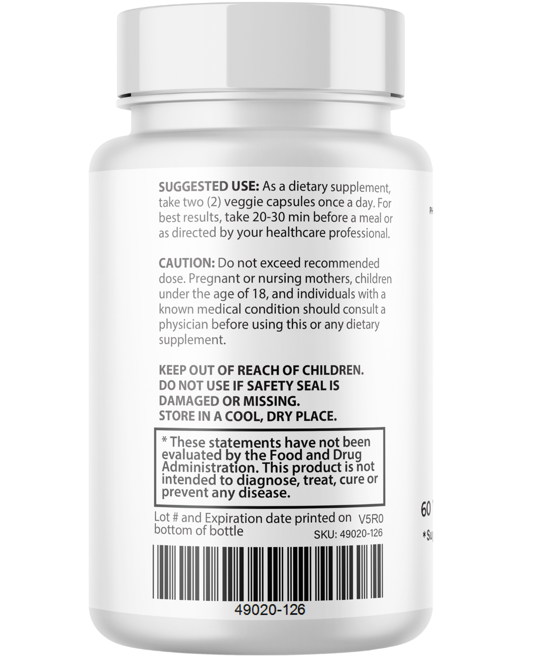 GLP-1 Capsules Weight Management Support, Vegan Supplement 60 Capsules