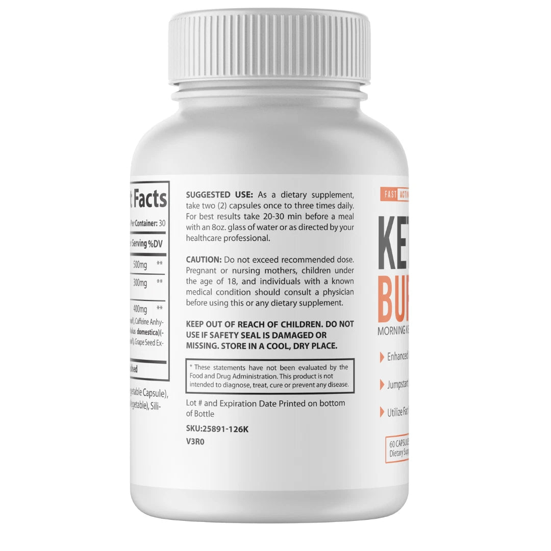 Keto Burn AM Weight Management Support - 60 Capsules