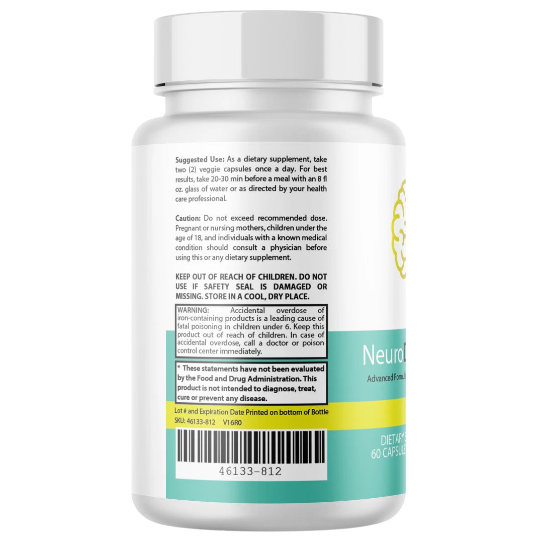 Neuro Defender Cognitive Health Formula for Enhanced Memory & Brain Support 60 Capsules