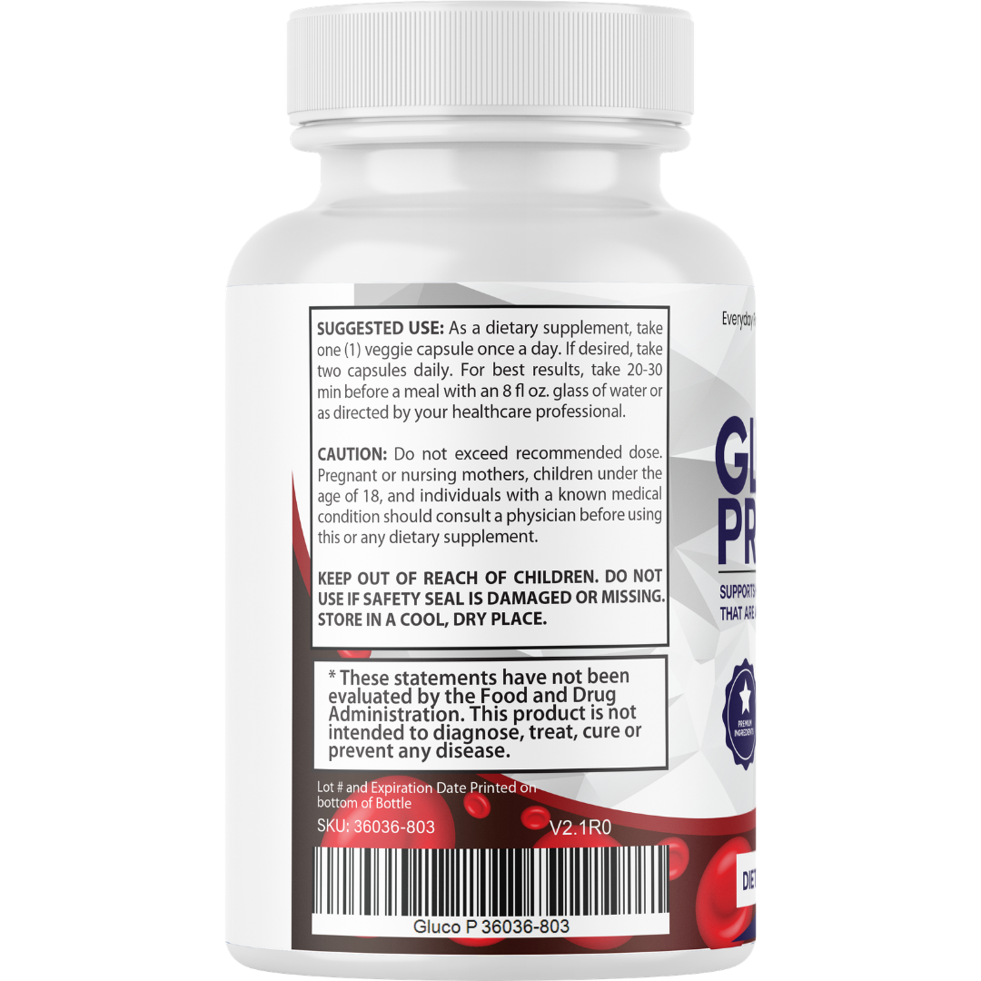 Gluco Proven Healthy Blood Sugar Support Formula 60 Capsules