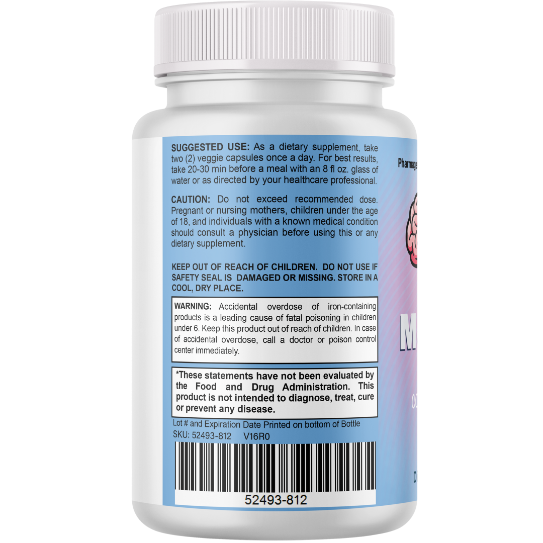 Memyts Healthy Brain Support Formula, Cognitive Supplement 60 Capsules