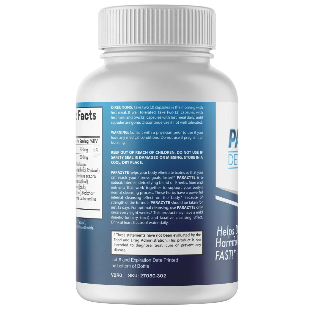 Parazyte Detox Complex Powerful Parasite Cleanse 60 Capsules