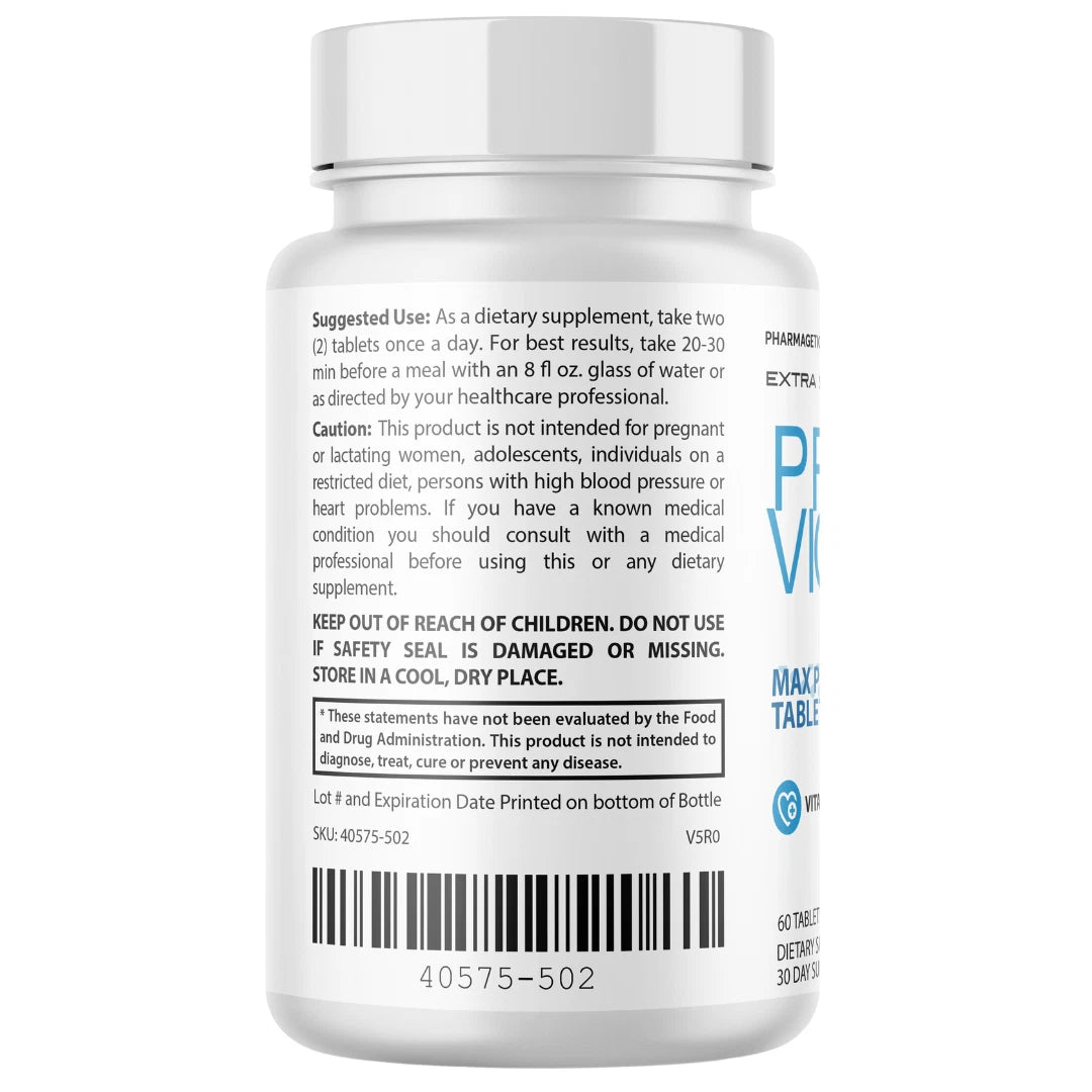 Prime Vigor XL Max Male Performance Supplement - 60 Tablets