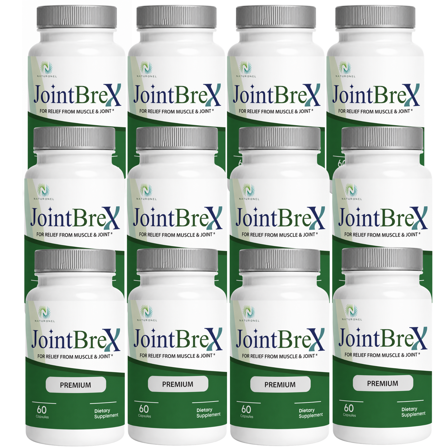 JointBreX Joint Support Supplement – Glucosamine, Chondroitin, MSM, Turmeric, Boswellia & Hyaluronic Acid – Joint Mobility & Cartilage Support – 12 Bottle