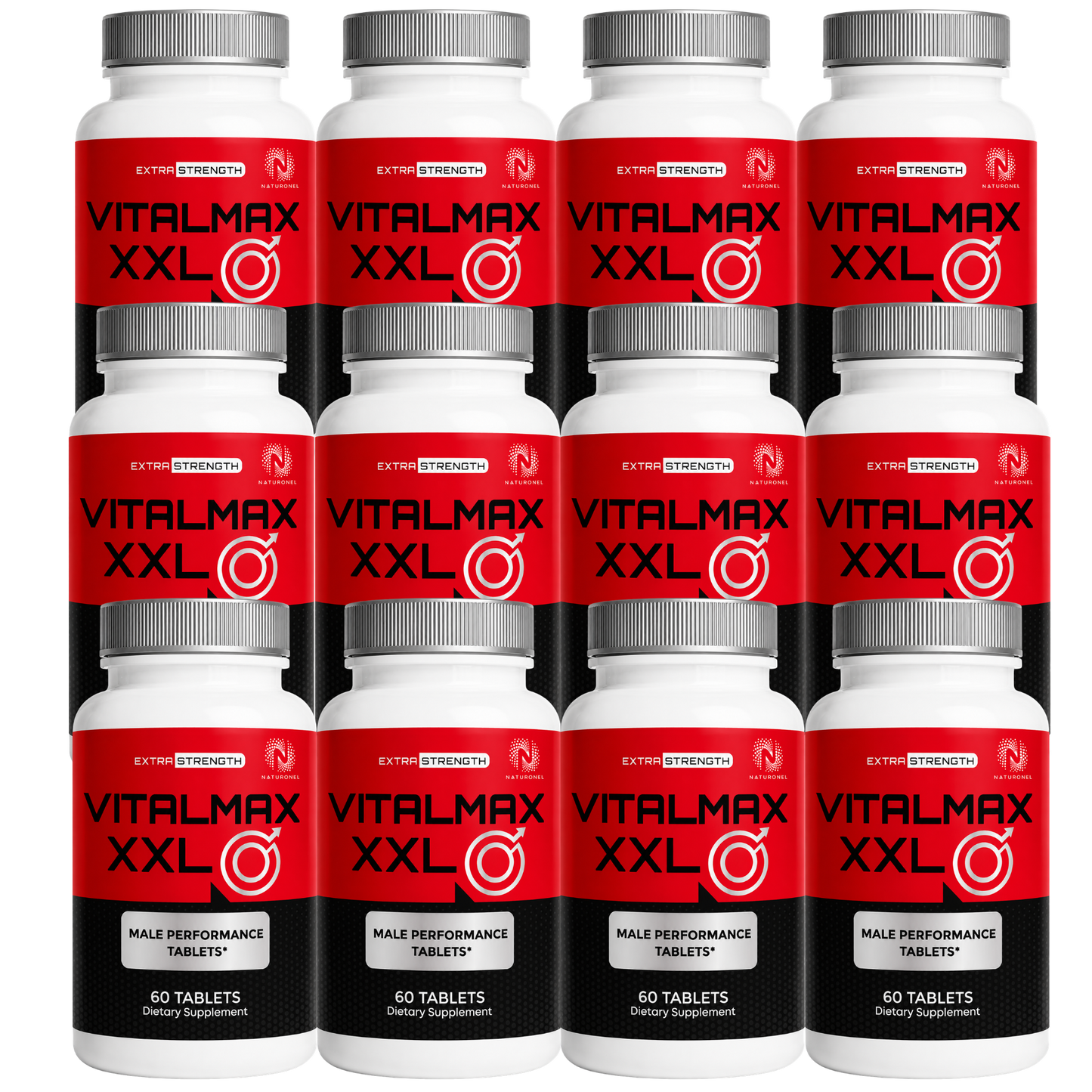 VitalMax XXL Male Performance Supplement for Men – Daily Men's Vitality Formula - 12 Bottle