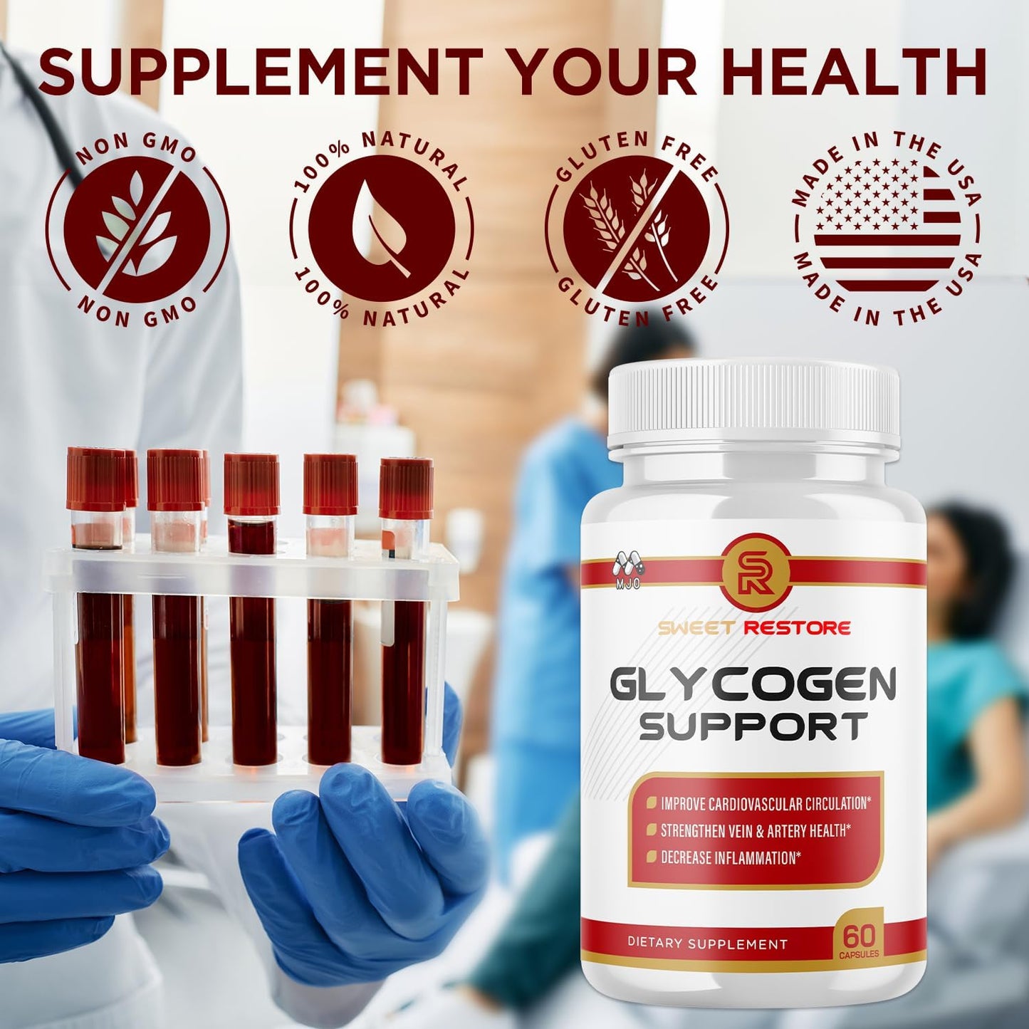 (2 Pack) Sweet Restore Glycogen Support Capsules, Official Sweet Restore Glycogen Support Pills with All Natural Ingredients, Overall Health and Wellness with Max Strength Multivitamin (120 Capsules)