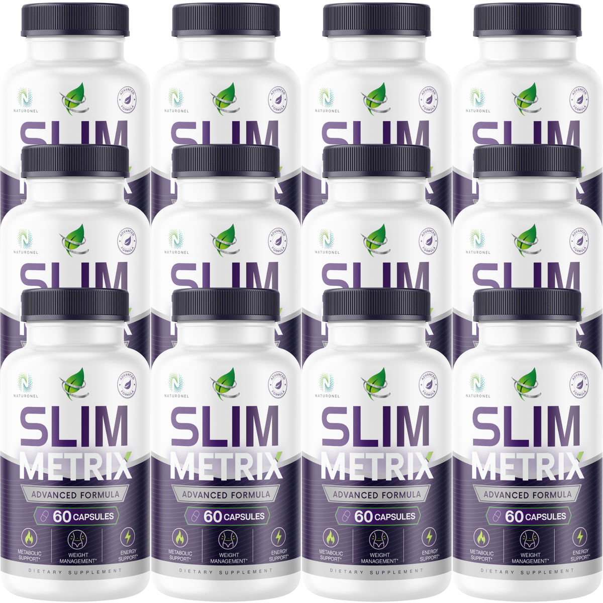 Slim Metrix Advanced Weight Management Formula – Raspberry Ketones, African Mango, Apple Cider Vinegar, Green Tea Extract & Kelp, Metabolic Support Supplement, Energy Support