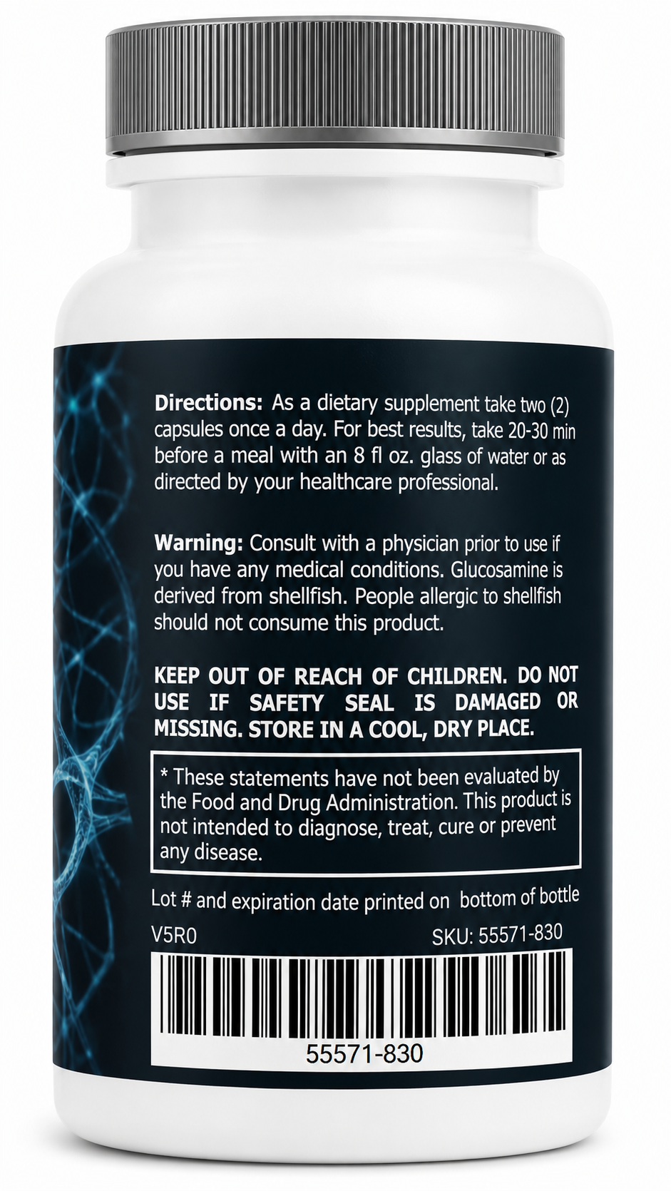 Quiet Nerves – Advanced Multi-Ingredient Formula with Turmeric, Glucosamine, Ginger, Boswellia, MSM, Quercetin & BioPerine®, Daily Nerve Health & Wellness Supplement - 3 Bottle