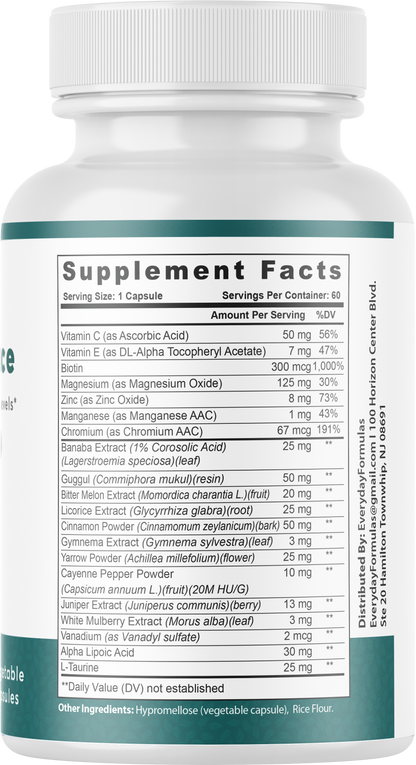 Sugar Balance Blood Sugar Health Support Supplement 60 Capsules