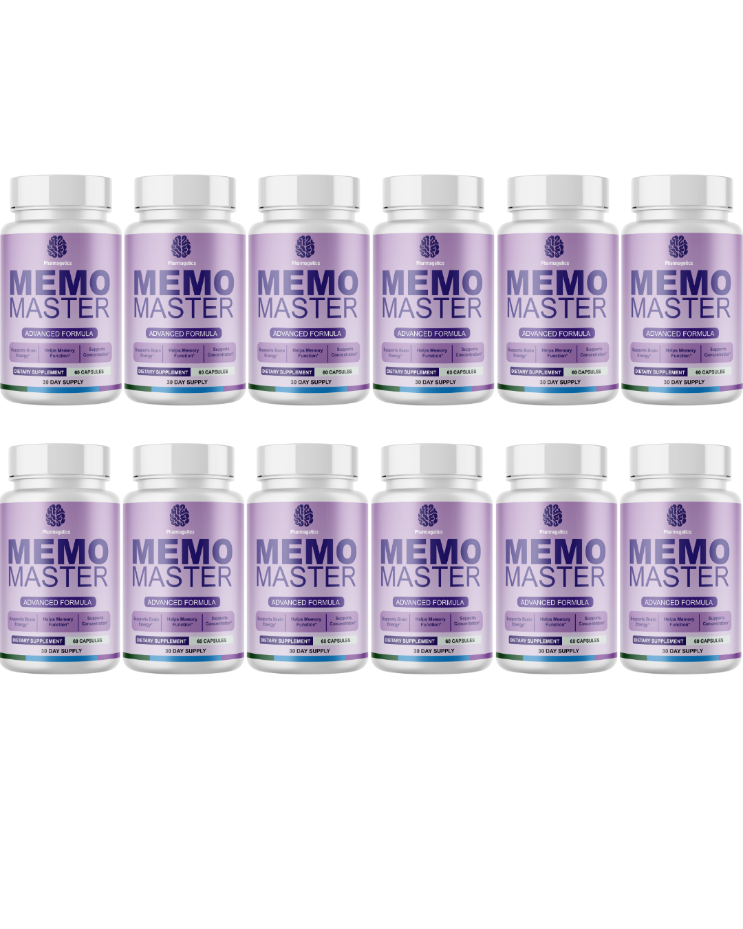 Memo Master Brain Support For Focus & Cognitive Supplement 60 Capsules