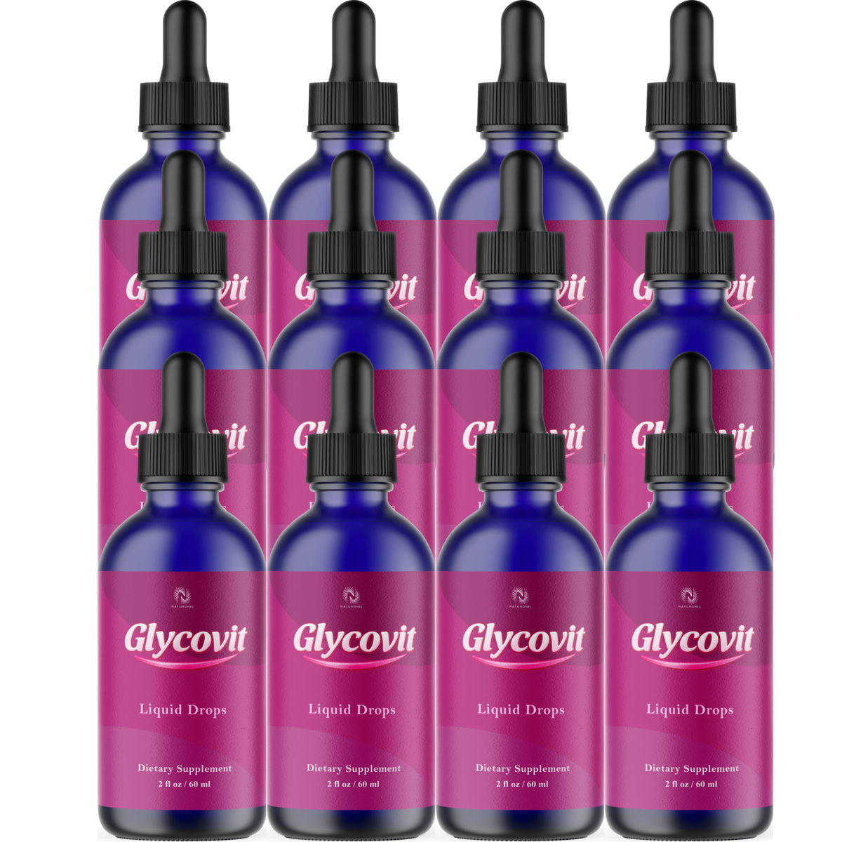 Glycovit Liquid Drops (12 Pack) – 3-in-1 Amino Acid Formula with L-Arginine HCl, L-Glutamine & L-Tryptophan – Lemon Flavor
