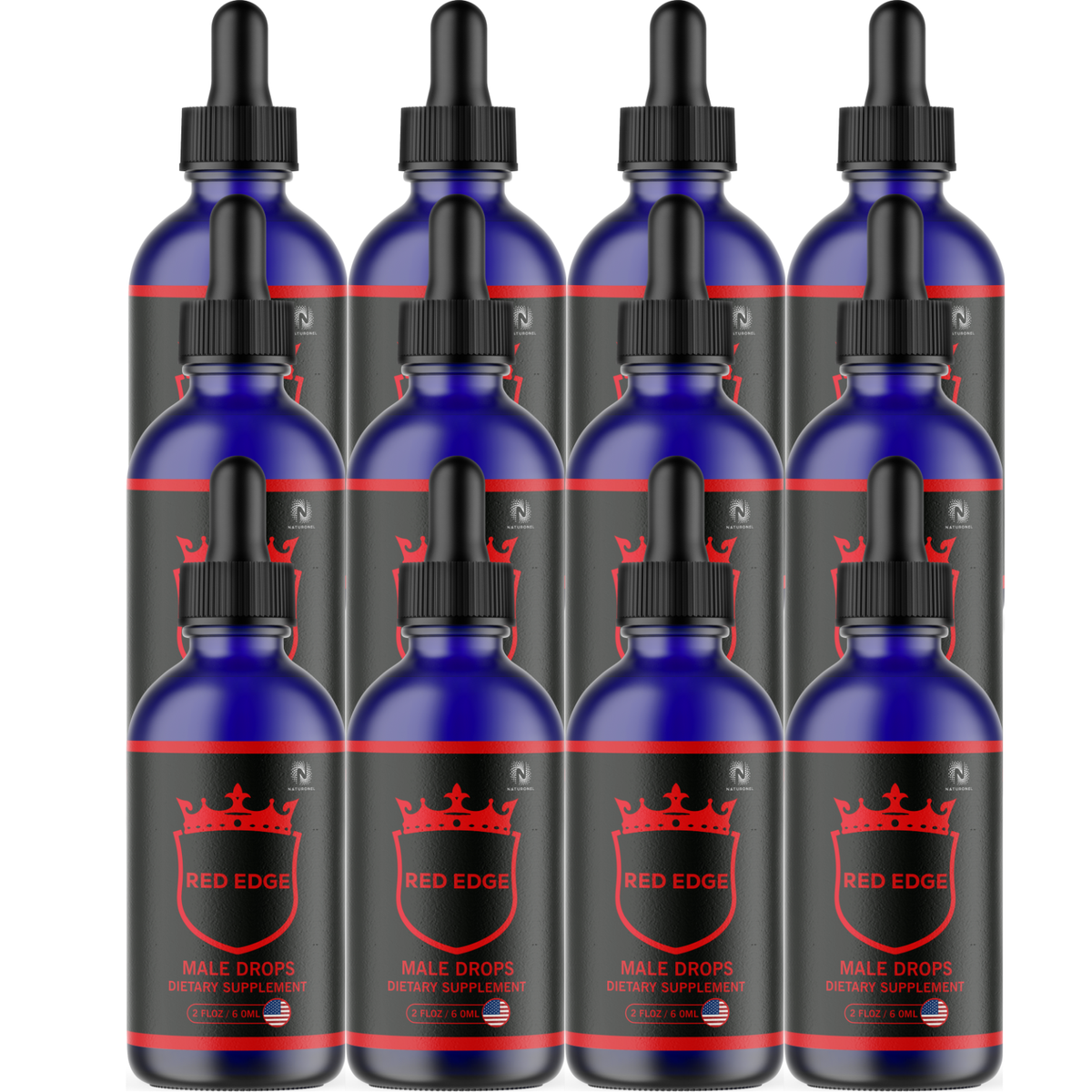 Red Edge Advanced Male Drops (12 Pack) – Daily Men’s Vitality & Performance Support – Liquid Dietary Supplement