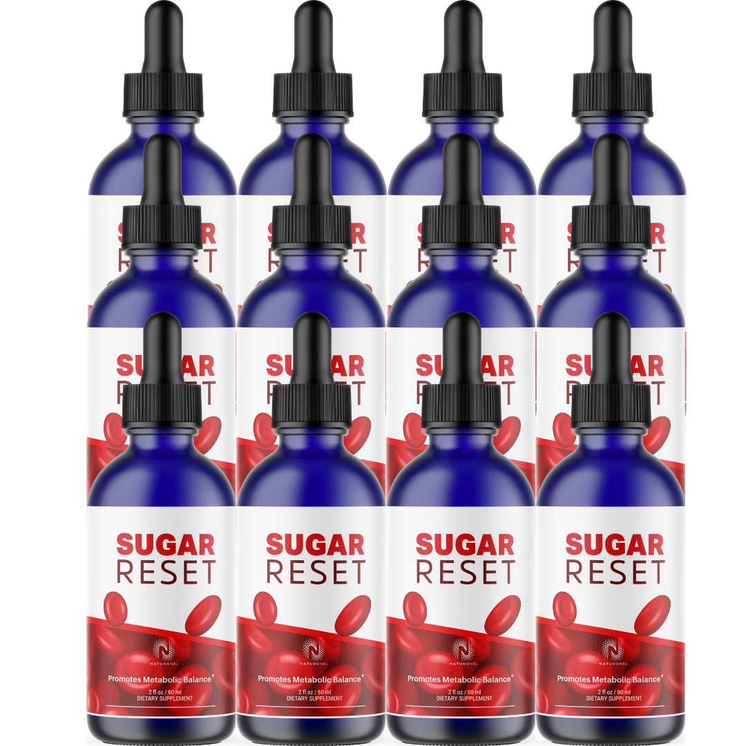 Sugar Reset Liquid Drops (12 Pack) – Daily Metabolic Support Formula – L-Arginine, L-Glutamine & L-Tryptophan – Natural Lemon Flavor