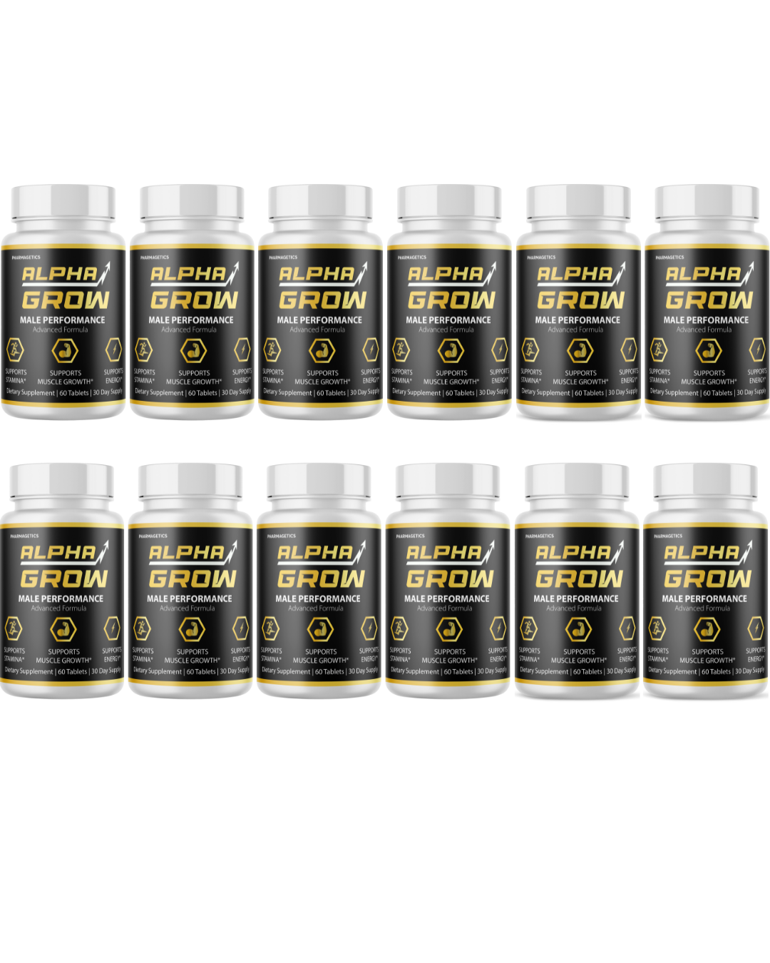 Alpha Grow Male Performance Advanced Formula, Energy Support 60 Tablets