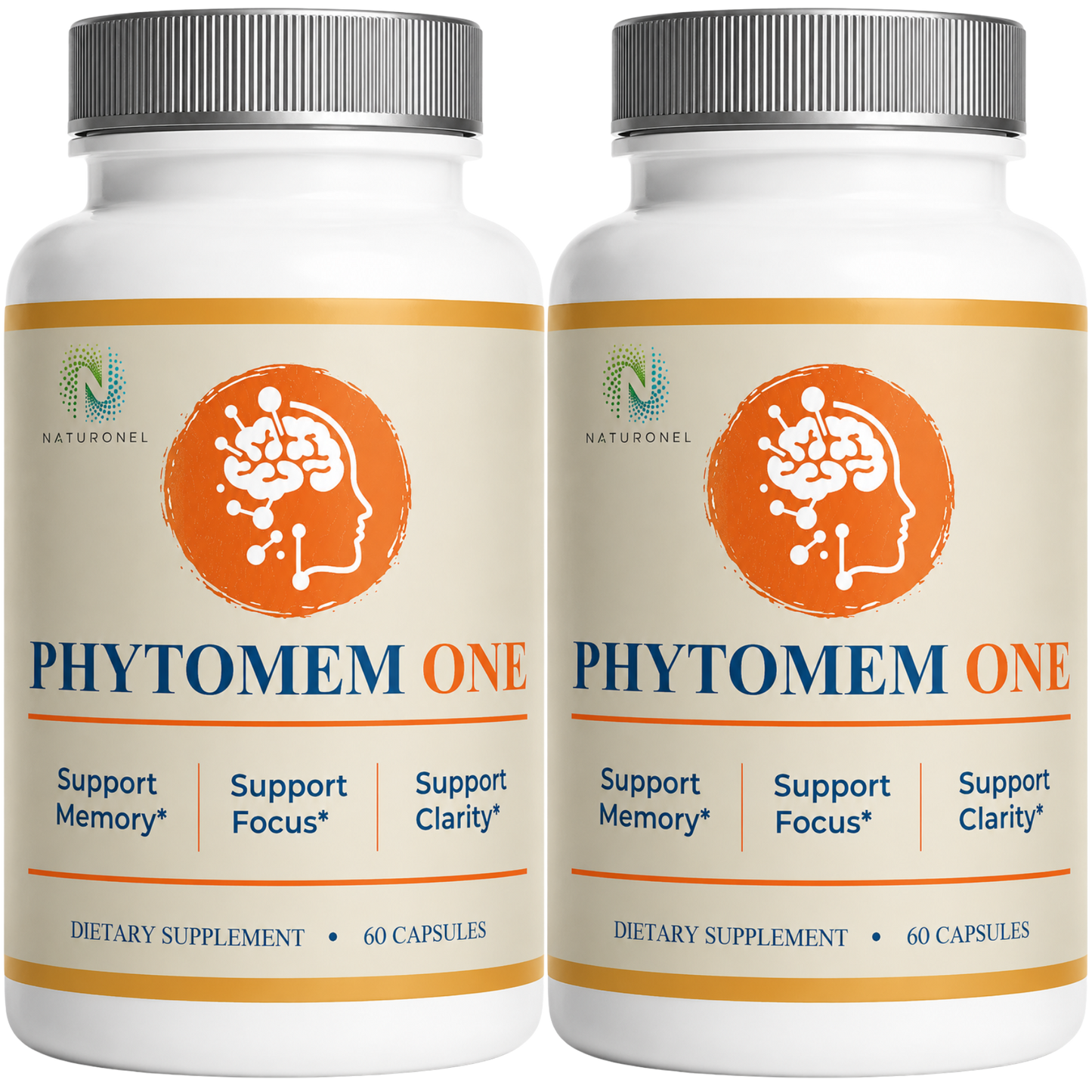 Phytomem One – Memory & Focus Supplement with Nootropic Brain Support Formula, Supports Memory, Focus & Mental Clarity, Cognitive Wellness Supplement - 2 Bottle