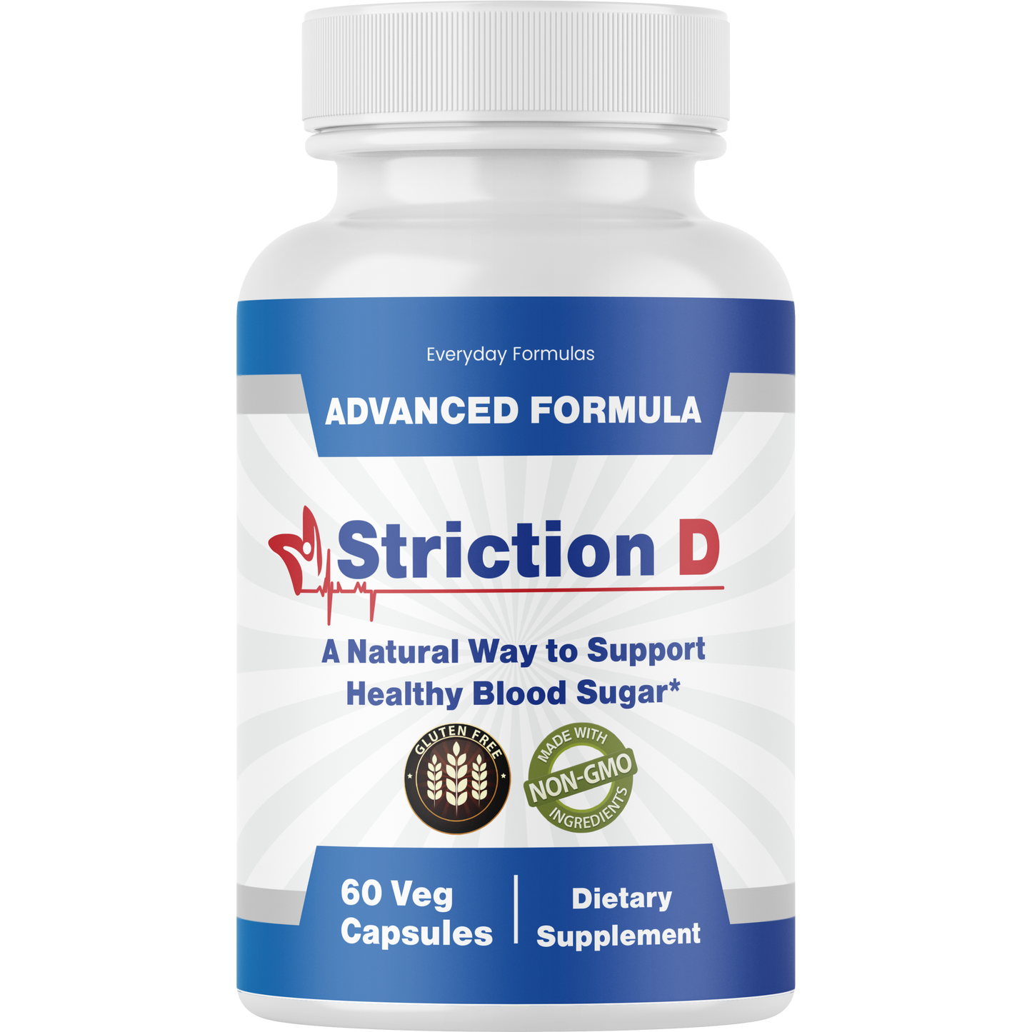 Striction D Healthy Blood Sugar Support Formula 60 Capsules
