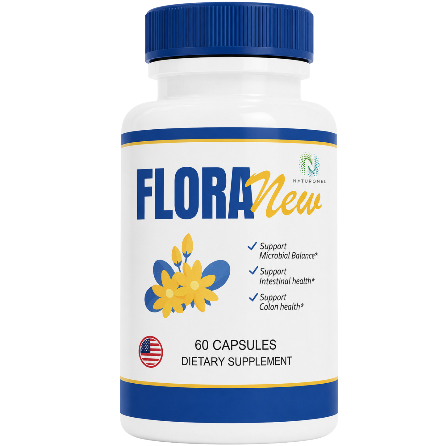 Flora New – Premium Multi-Ingredient Daily Wellness Formula with Raspberry Ketones, African Mango, Green Tea Extract, Apple Cider Vinegar & Grape Seed Extract
