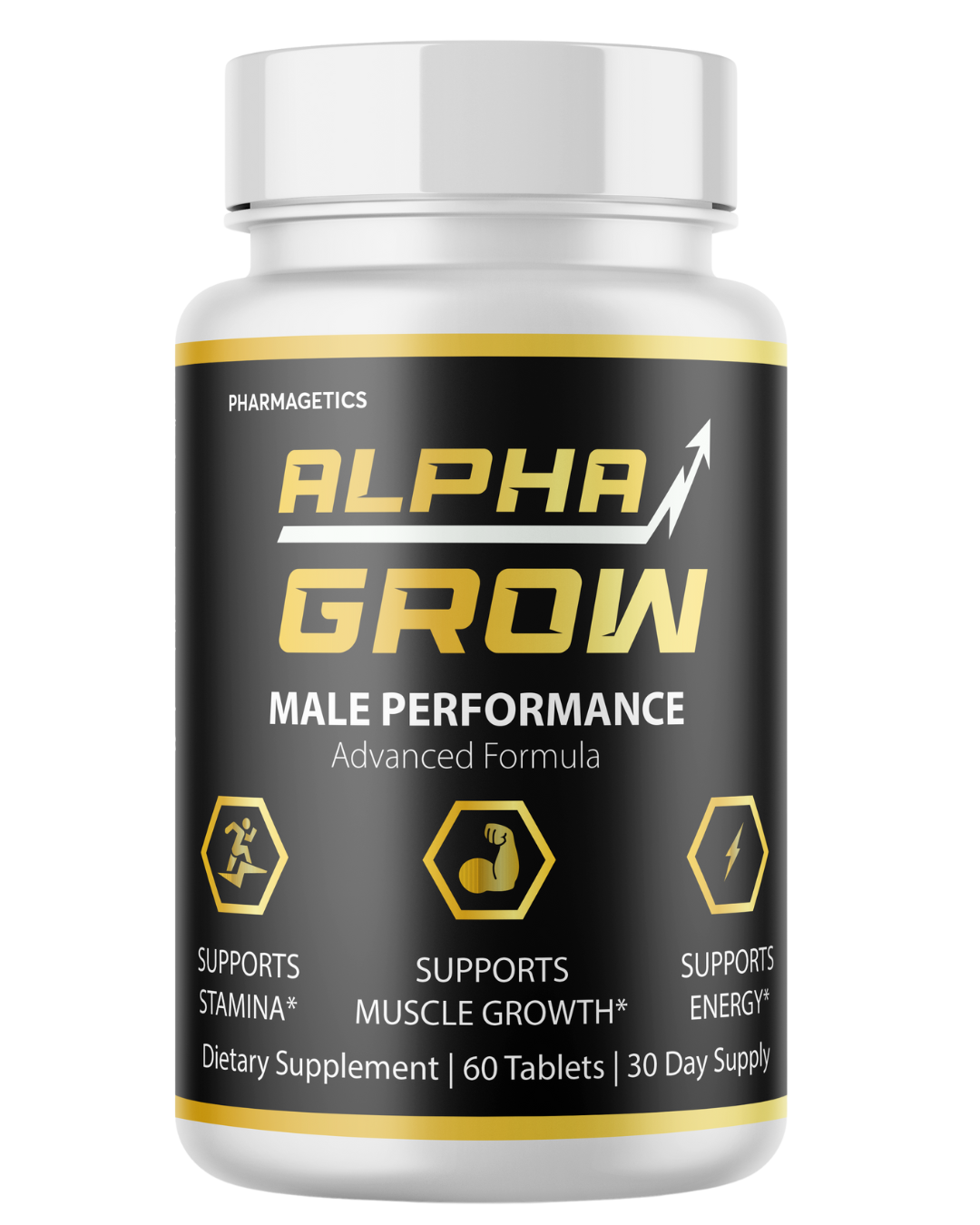 Alpha Grow Male Performance Advanced Formula, Energy Support 60 Tablets