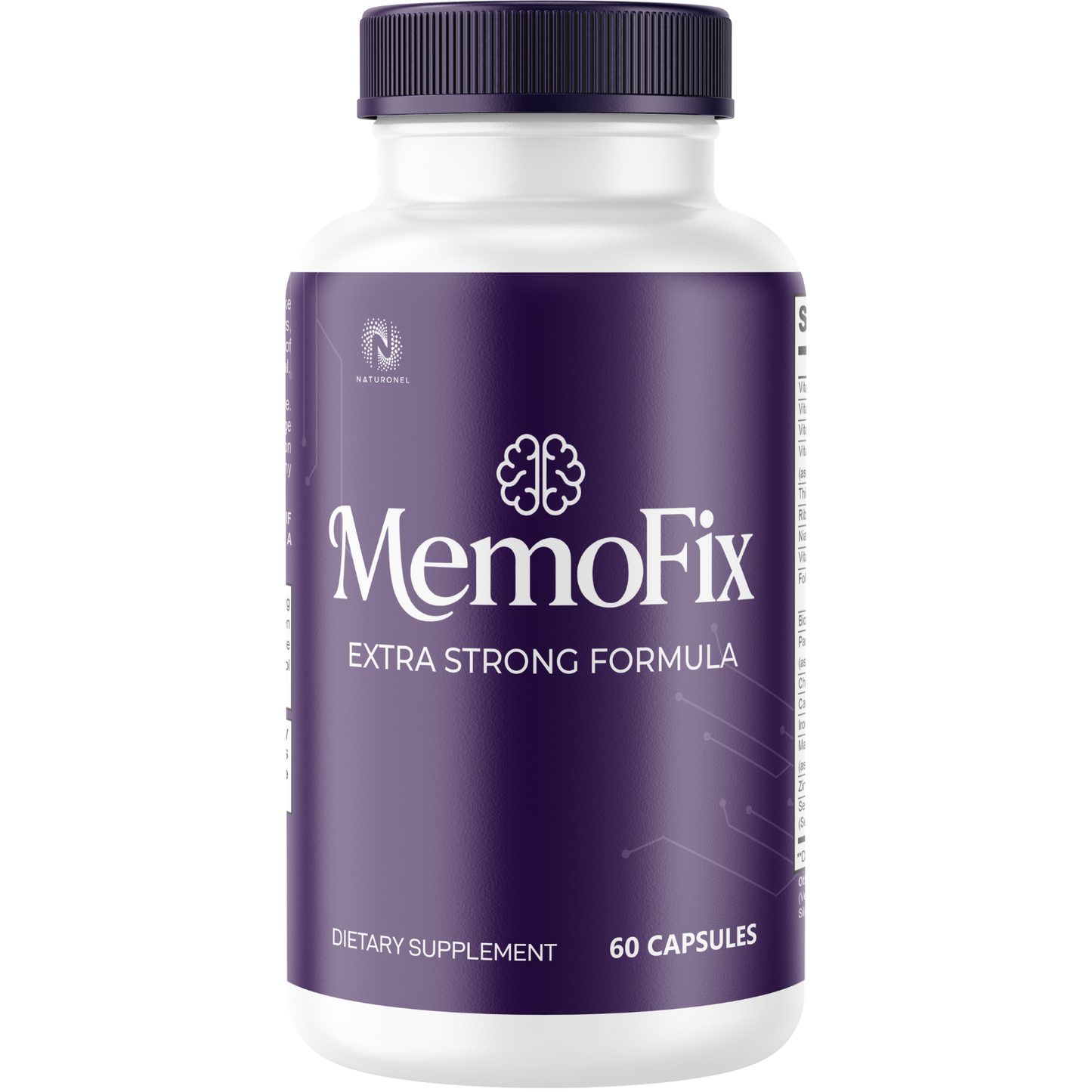 MemoFix Brain Supplement – Memory & Cognitive Support Formula with Vitamins, Minerals & Botanical Ingredients – Focus & Mental Clarity Supplement