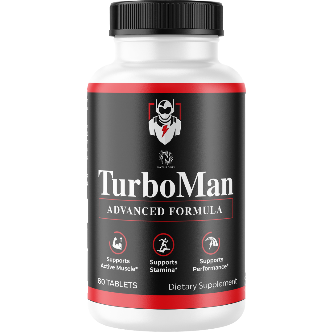 TurboMan Supplement – Advanced Men's Performance Formula with Longjack, Maca, L-Arginine, Zinc & Ginseng, Supports Stamina, Performance & Active Muscle