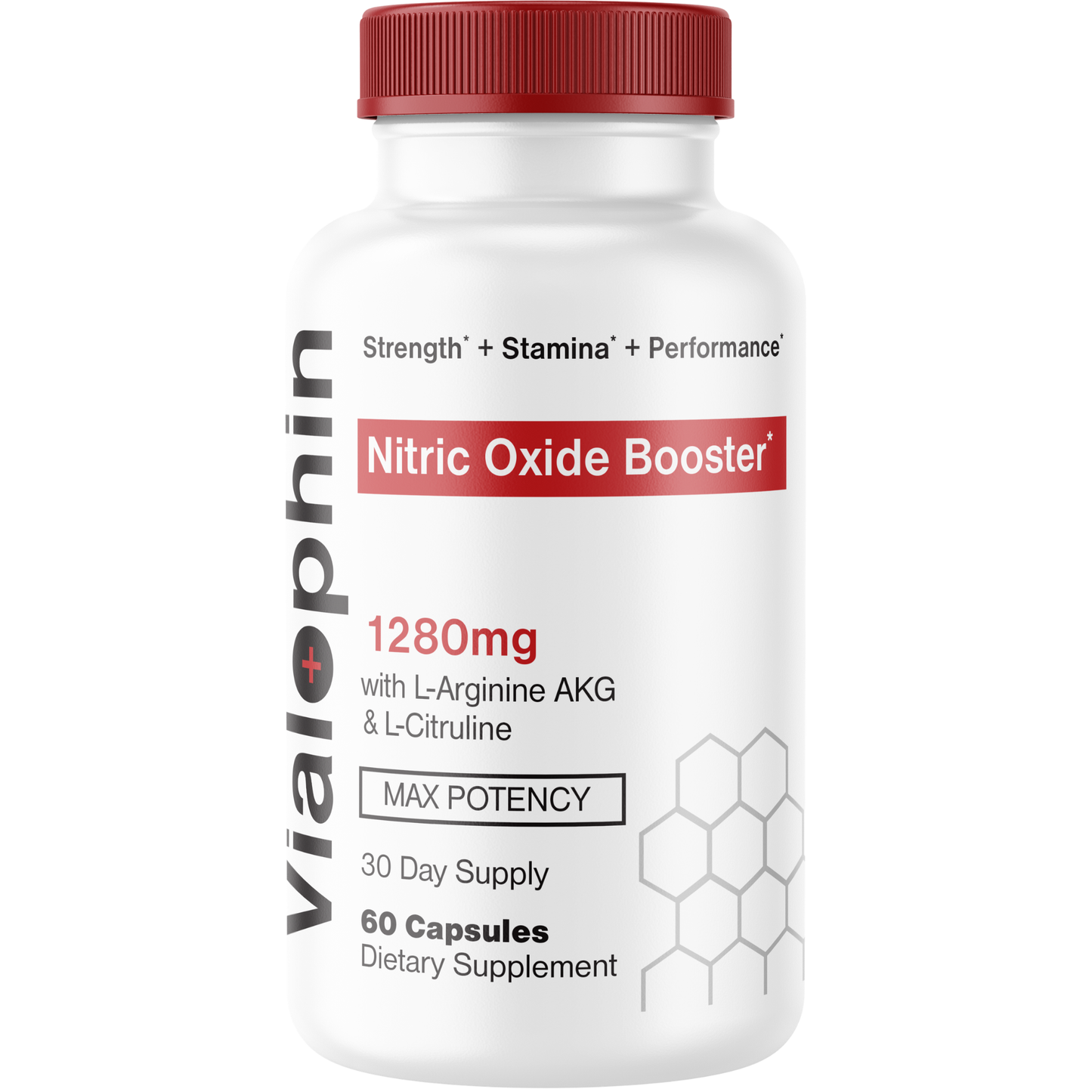 Vialophin Nitric Oxide Booster 1280mg – L-Arginine AKG, L-Citrulline & Beta Alanine Formula with Niacin Supplement for Blood Flow, Workout Performance & Stamina Support