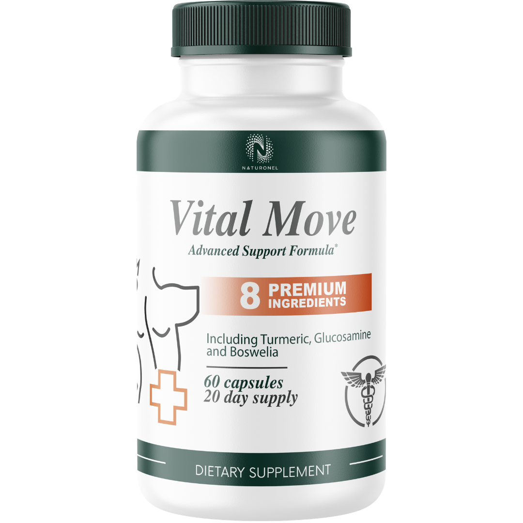 Vital Move Premium Joint Wellness Supplement – Glucosamine 1500mg with Chondroitin, Turmeric, Boswellia, MSM, Bromelain & Quercetin – Advanced 8-Ingredient Blend