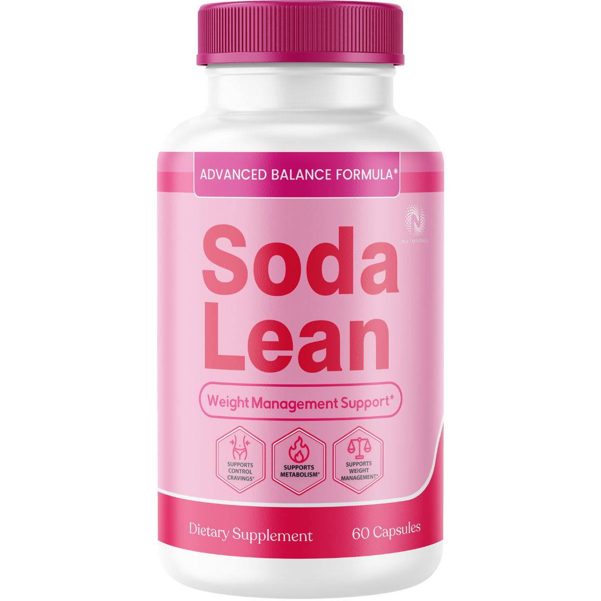 Soda Lean Metabolism Support – Advanced Weight Management Formula with Raspberry Ketones, African Mango, Green Tea Extract & Apple Cider Vinegar