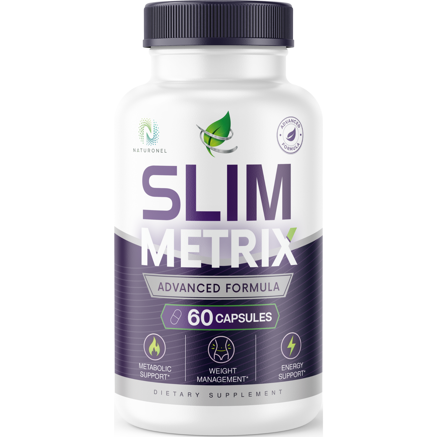 Slim Metrix Advanced Weight Management Formula – Raspberry Ketones, African Mango, Apple Cider Vinegar, Green Tea Extract & Kelp, Metabolic Support Supplement, Energy Support