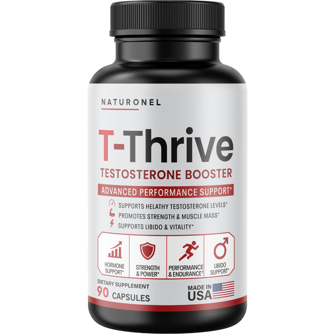 T-Thrive Testosterone Booster for Men – Advanced Male Performance Formula with Tribulus, Tongkat Ali, Horny Goat Weed, Zinc & Magnesium – Strength, Energy, Vitality & Libido Support