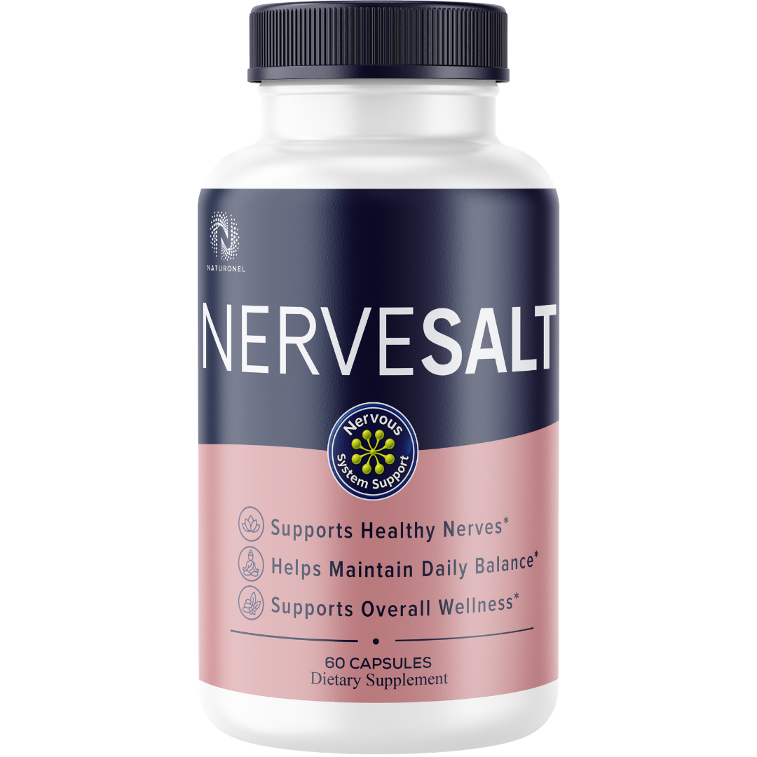 NerveSalt Daily Nerve Wellness Supplement – Supports Healthy Nerves & Daily Balance – Turmeric, Ginger, Glucosamine Formula