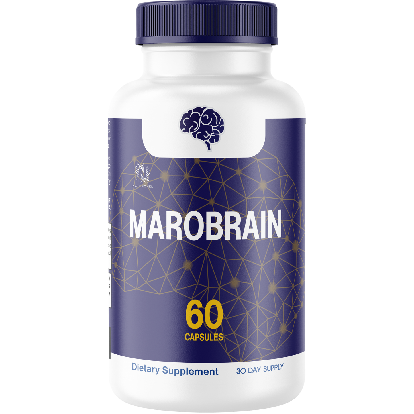 MAROBRAIN Brain Supplement – Advanced Nootropic Formula with DMAE, Bacopa, Huperzine A, GABA, DHA, L-Glutamine & Essential Vitamins – Memory, Focus & Mental Clarity Support