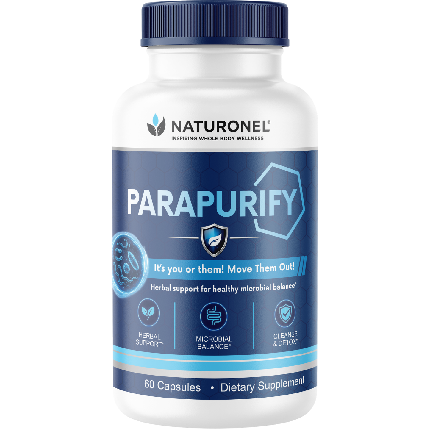 ParaPurify Herbal Cleanse Supplement for Adults – Microbial Balance & Digestive Wellness Formula with Black Walnut, Psyllium Husk, Chlorella, Ginger & Papaya