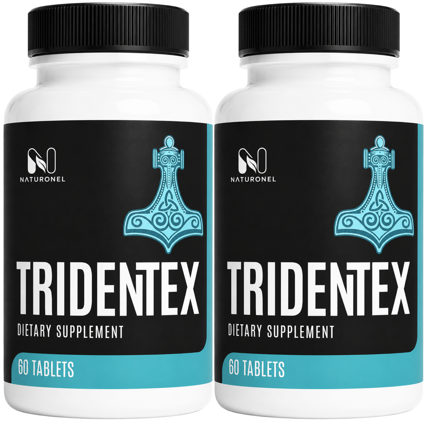 Tridentex Men's Herbal Supplement – Longjack, Maca, L-Arginine, Panax Ginseng, Tribulus, Pumpkin Seed, Zinc & Boron Complex - 2 Bottle