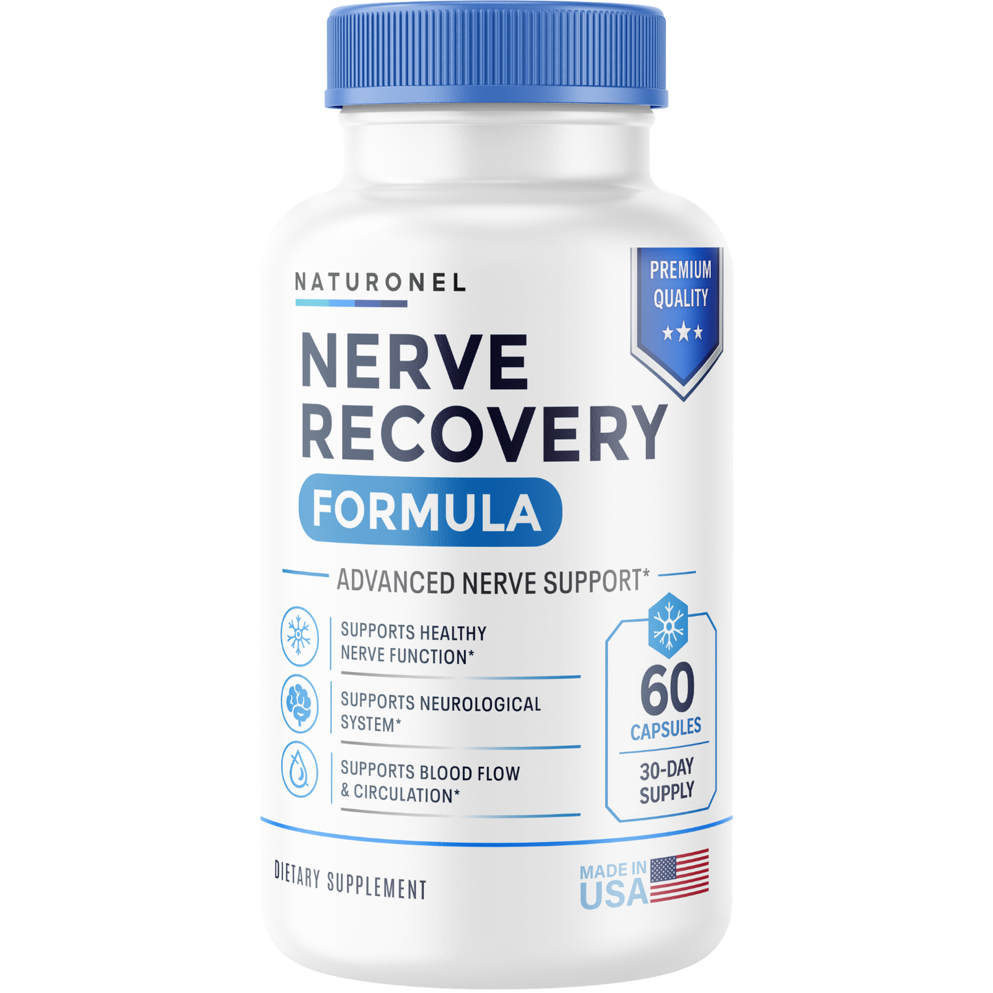 Nerve Recovery Formula – Advanced Nerve Support Supplement with Turmeric, Glucosamine, Boswellia, Ginger, MSM & BioPerine® – Supports Healthy Nerve Function, Neurological Health & Circulation