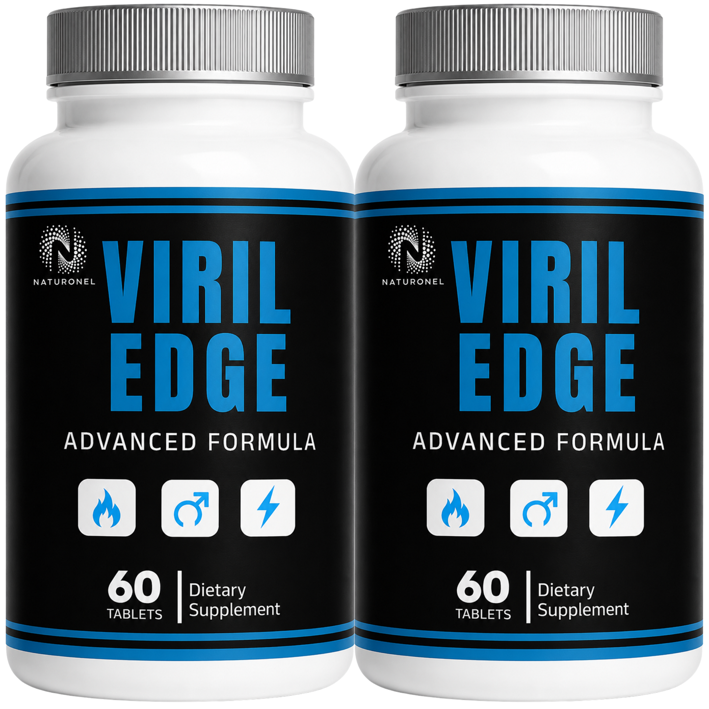 Viril Edge Advanced Formula – Men's Daily Wellness Supplement with Herbal Extracts, Vitamins & Minerals, Premium Men's Formula - 2 Bottle