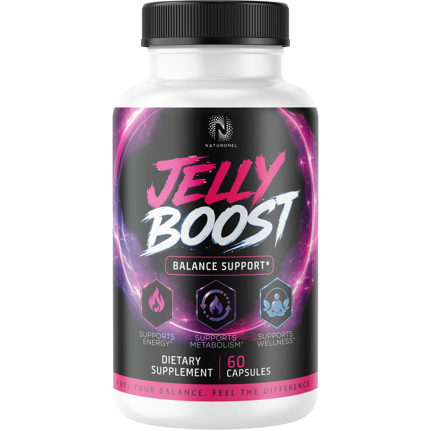 Jelly Boost Balance Support Supplement with Raspberry Ketones, African Mango, Green Tea Extract, Apple Cider Vinegar & Kelp, Metabolism & Energy Support