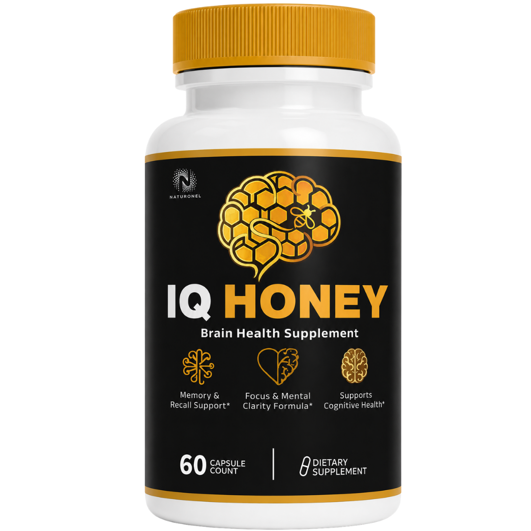 IQ Honey – Premium Brain Health Formula with Vitamins, Minerals, DMAE, Bacopa, Green Tea Extract & Phosphatidylserine, Dietary Supplement