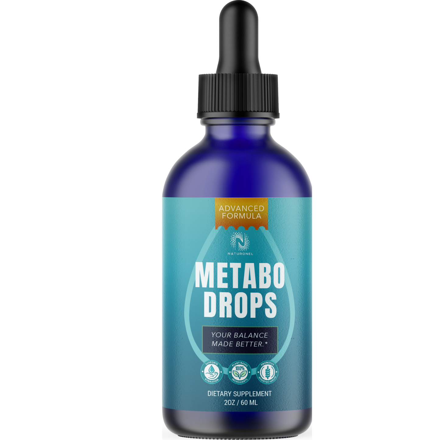 Metabo Drops Liquid Dietary Supplement – Advanced Daily Wellness Formula with L-Arginine HCl, L-Glutamine & L-Tryptophan, Natural Lemon Flavor