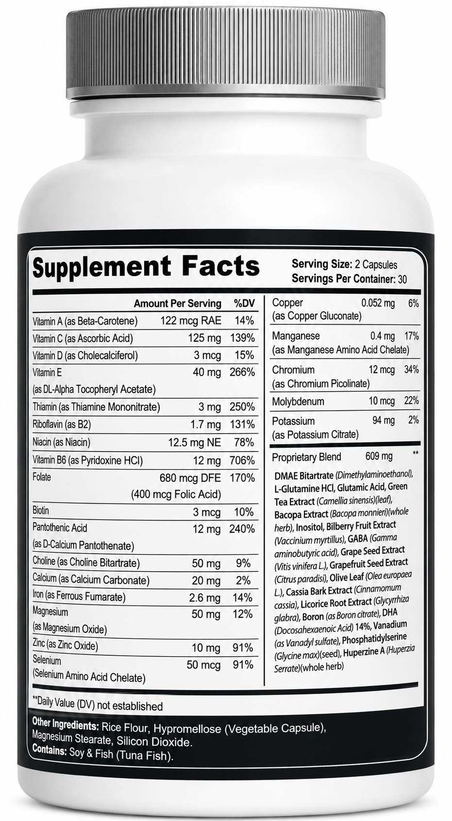 Memo Boost Pro – Brain Health Supplement with DMAE, Bacopa, GABA, DHA & Phosphatidylserine – Memory, Focus & Cognitive Support Formula – 4 Bottle