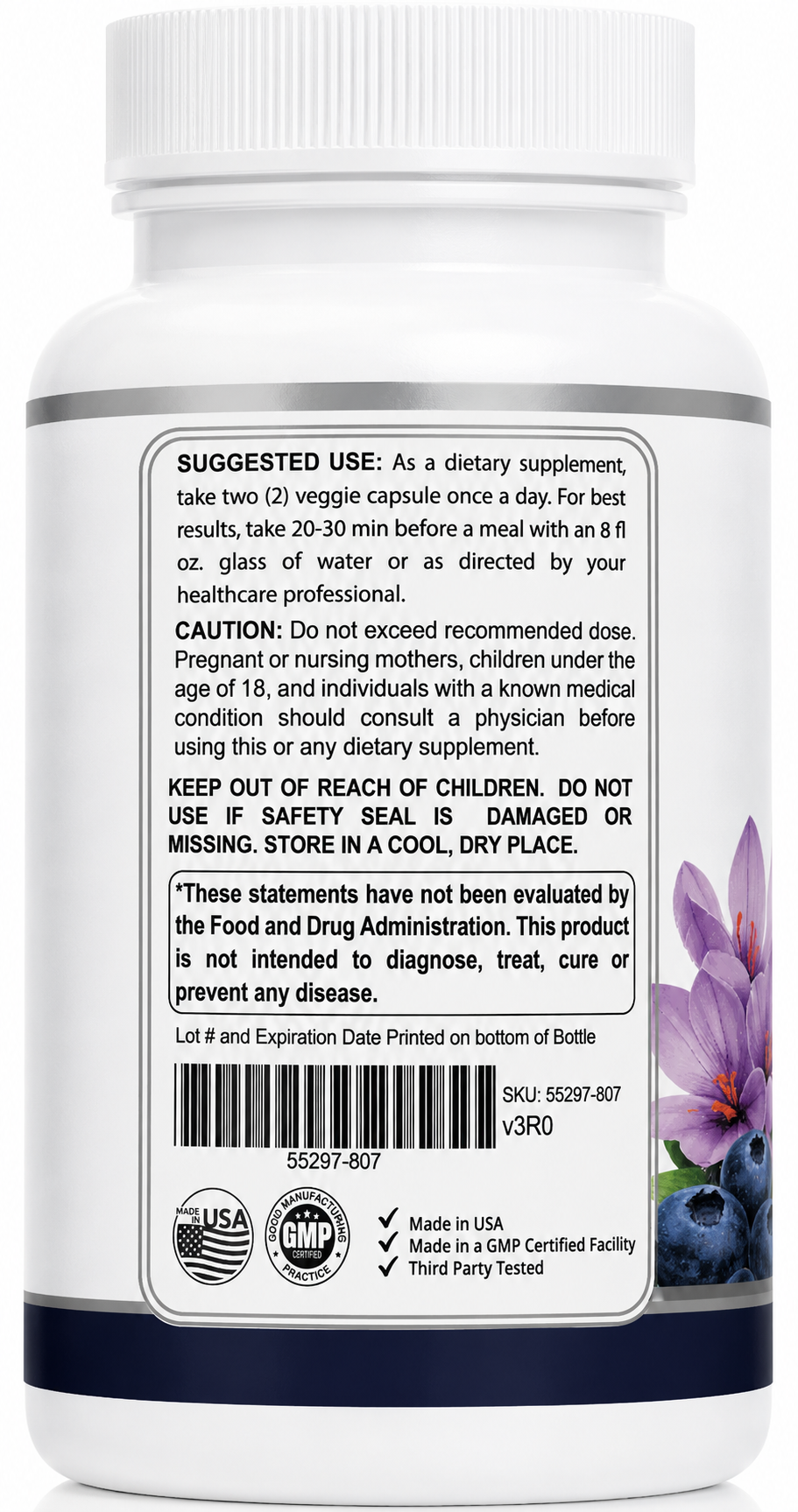 Visiovance Premium Eye Supplement - 60 Capsules