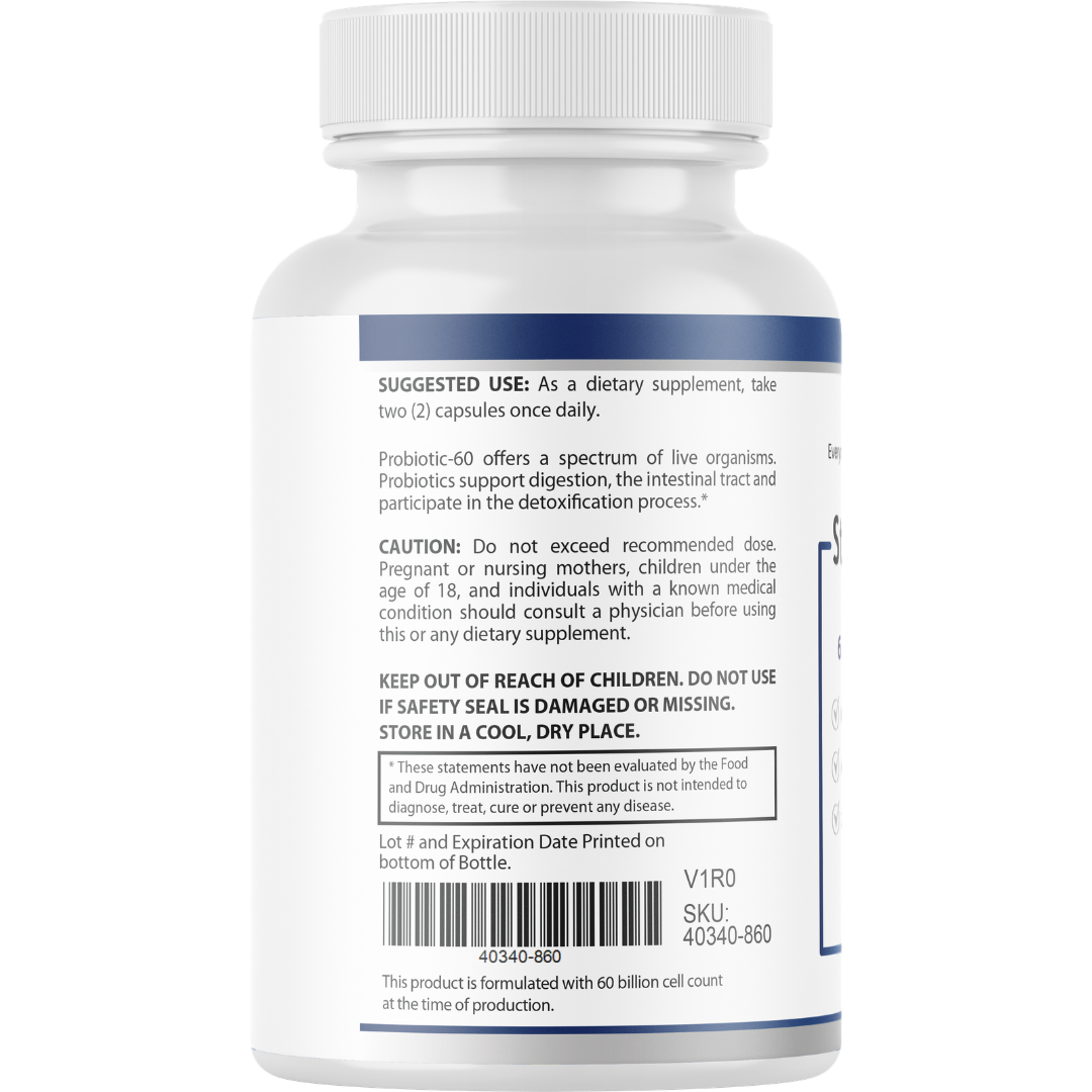Strengtia Probiotics - Mutli-Strain Probiotic Blend Maximum Strength 60 Capsules