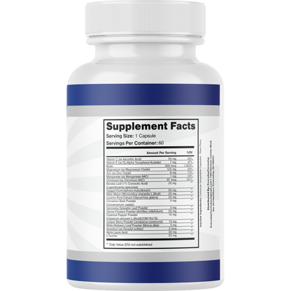 Striction D Healthy Blood Sugar Support Formula 60 Capsules