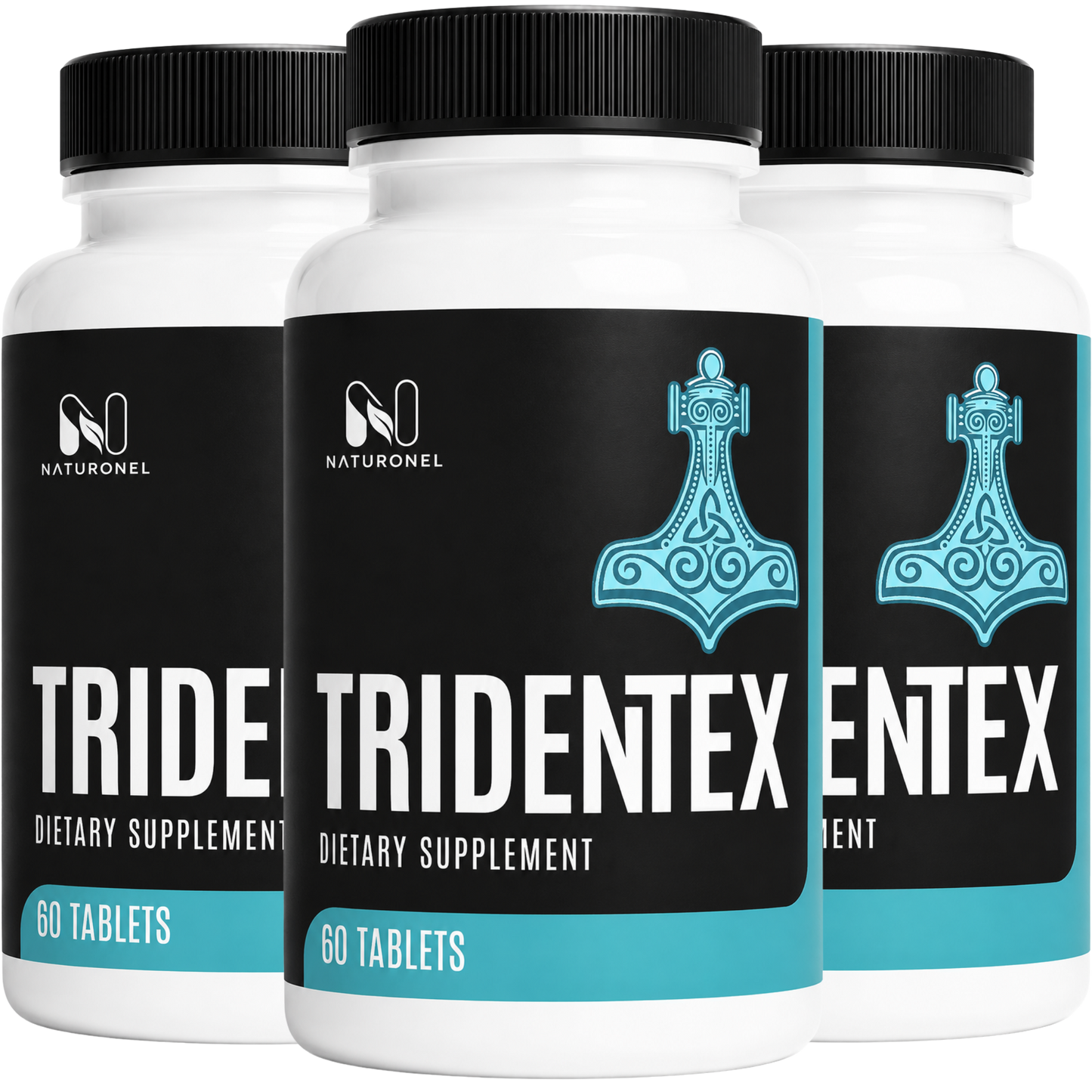 Tridentex Men's Herbal Supplement – Longjack, Maca, L-Arginine, Panax Ginseng, Tribulus, Pumpkin Seed, Zinc & Boron Complex - 3 Bottle