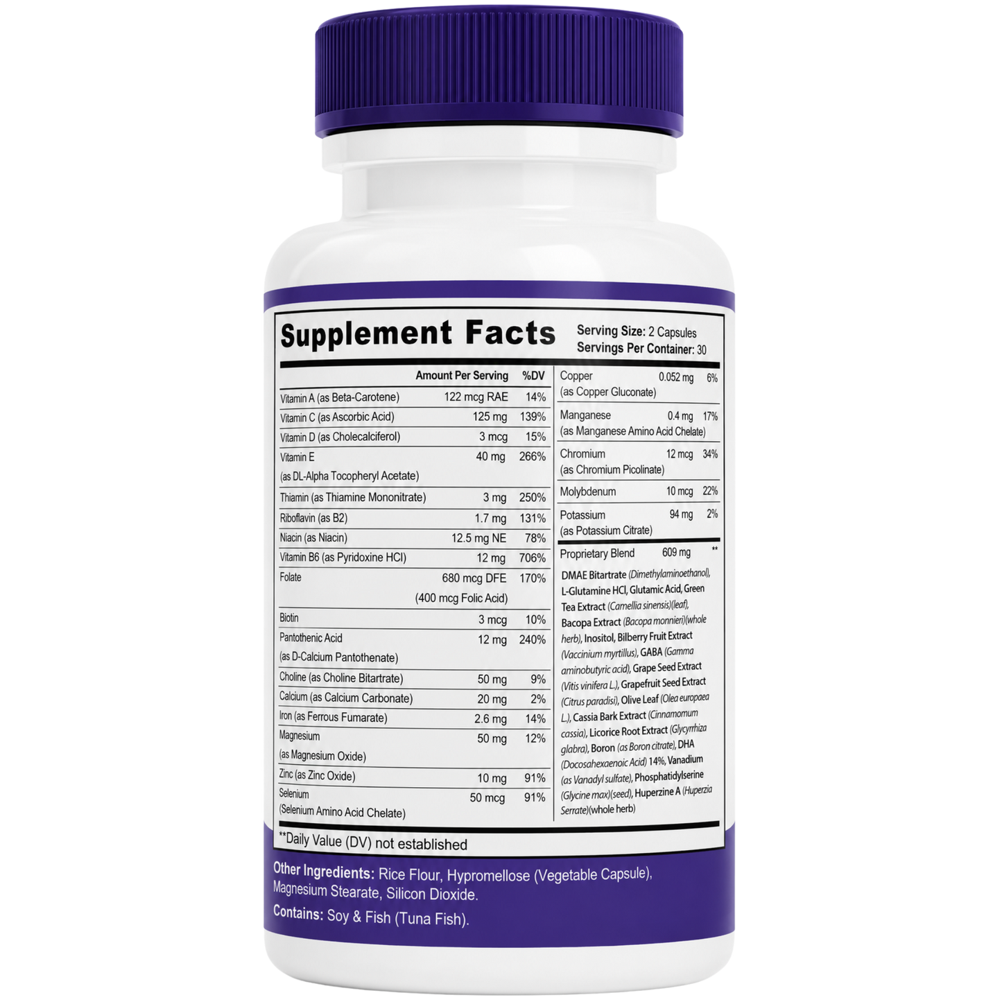 MindCept (2 Pack) Cognitive Support Formula – Brain Health Supplement for Focus, Memory, Mental Clarity & Cognitive Performance, Daily Nootropic Blend with Vitamins, Minerals & Botanical Extracts
