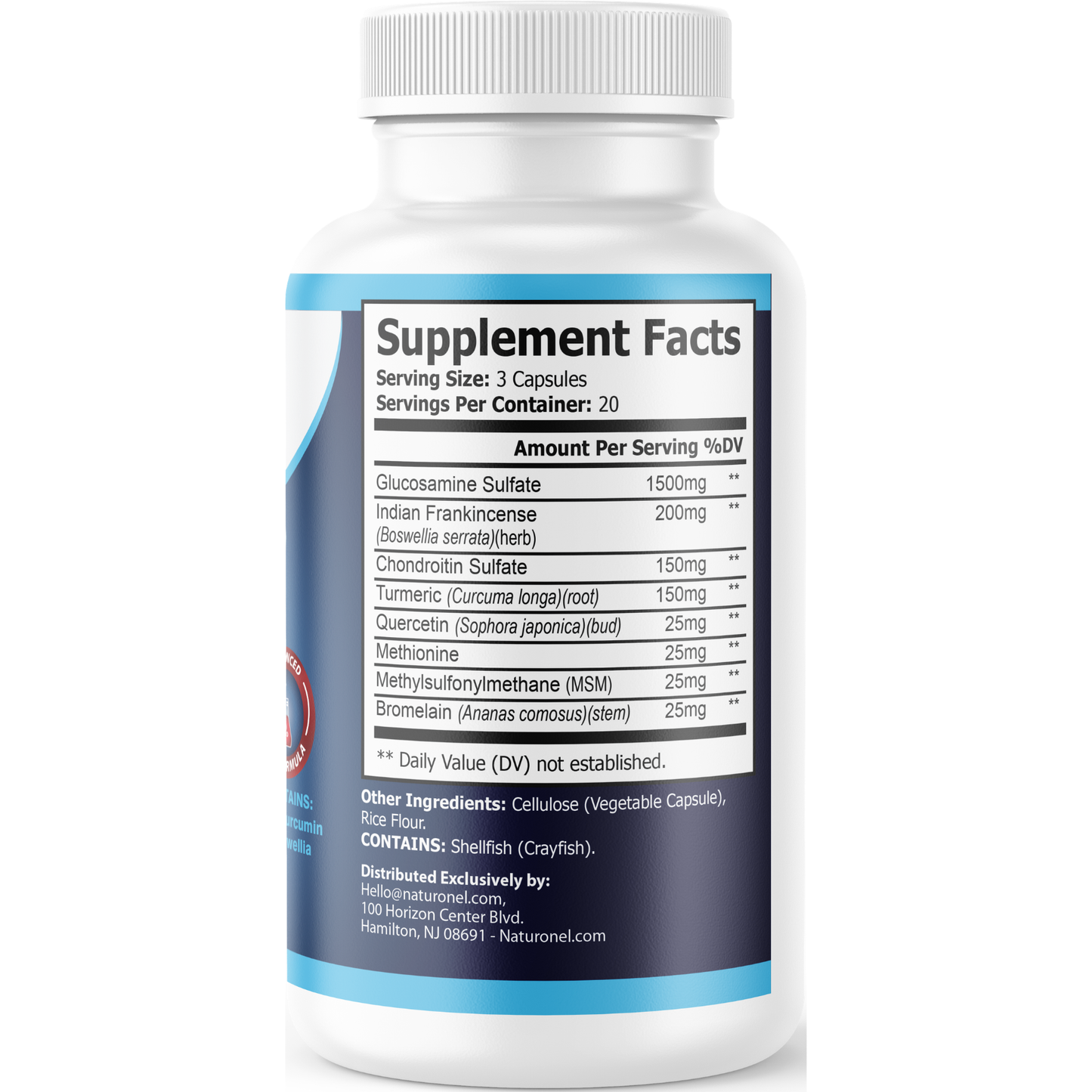 Vita Move Advanced (3 Pack) Joint Support Supplement – Glucosamine Sulfate 1500mg with Boswellia, Turmeric, Chondroitin, MSM & Bromelain – Mobility & Cartilage Formula